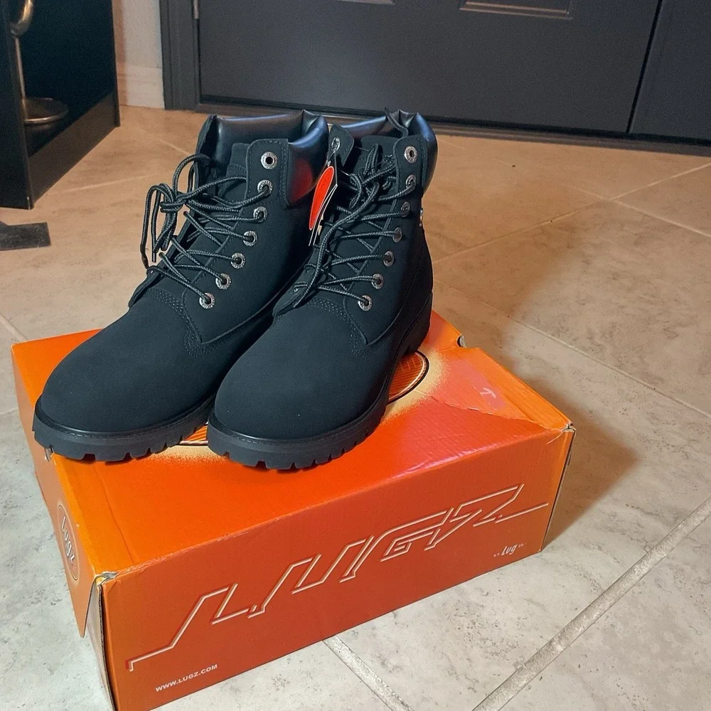 NIB Lugz Convoy Men's Black Lace up Boot, Size 7.5 - Picture 3 of 8